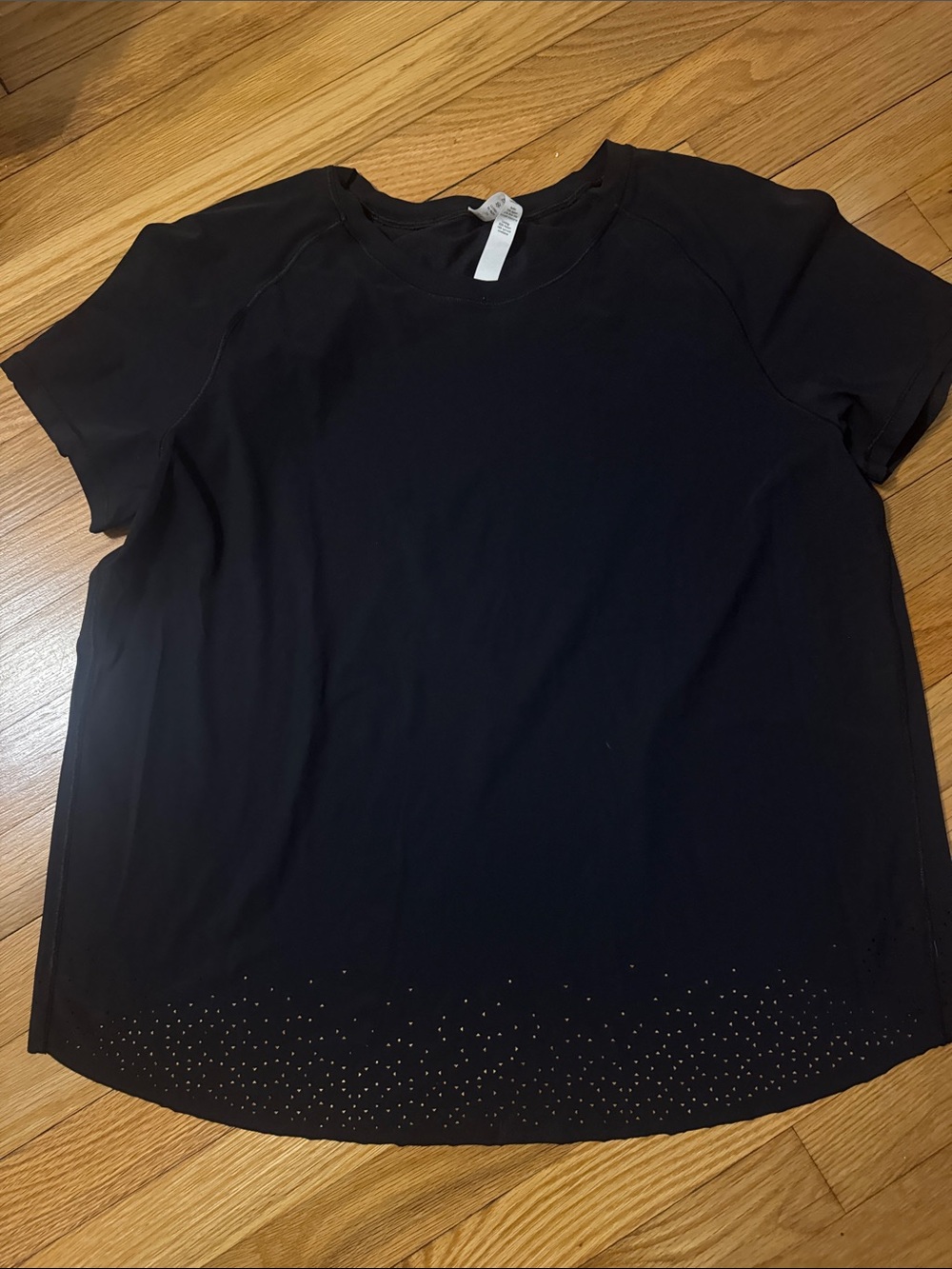 Lululemon Women's Black Short-Sleeve Athletic Cross back Top